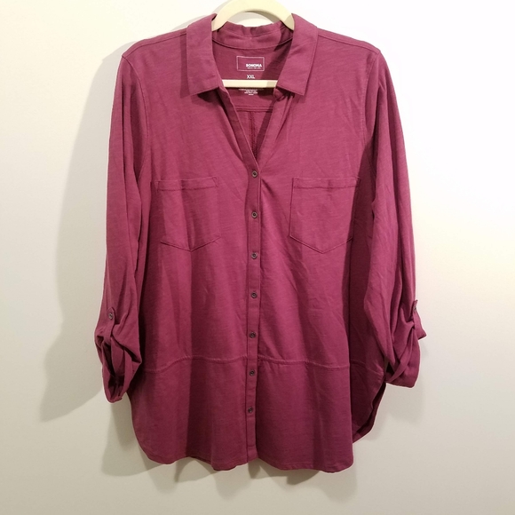 Sonoma Tops - NWOT Womens utility shirt, Sonoma, XXL, Purple
